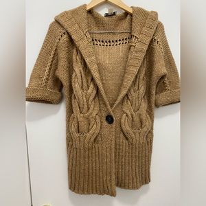 Loft funky hoodie sweater vest.